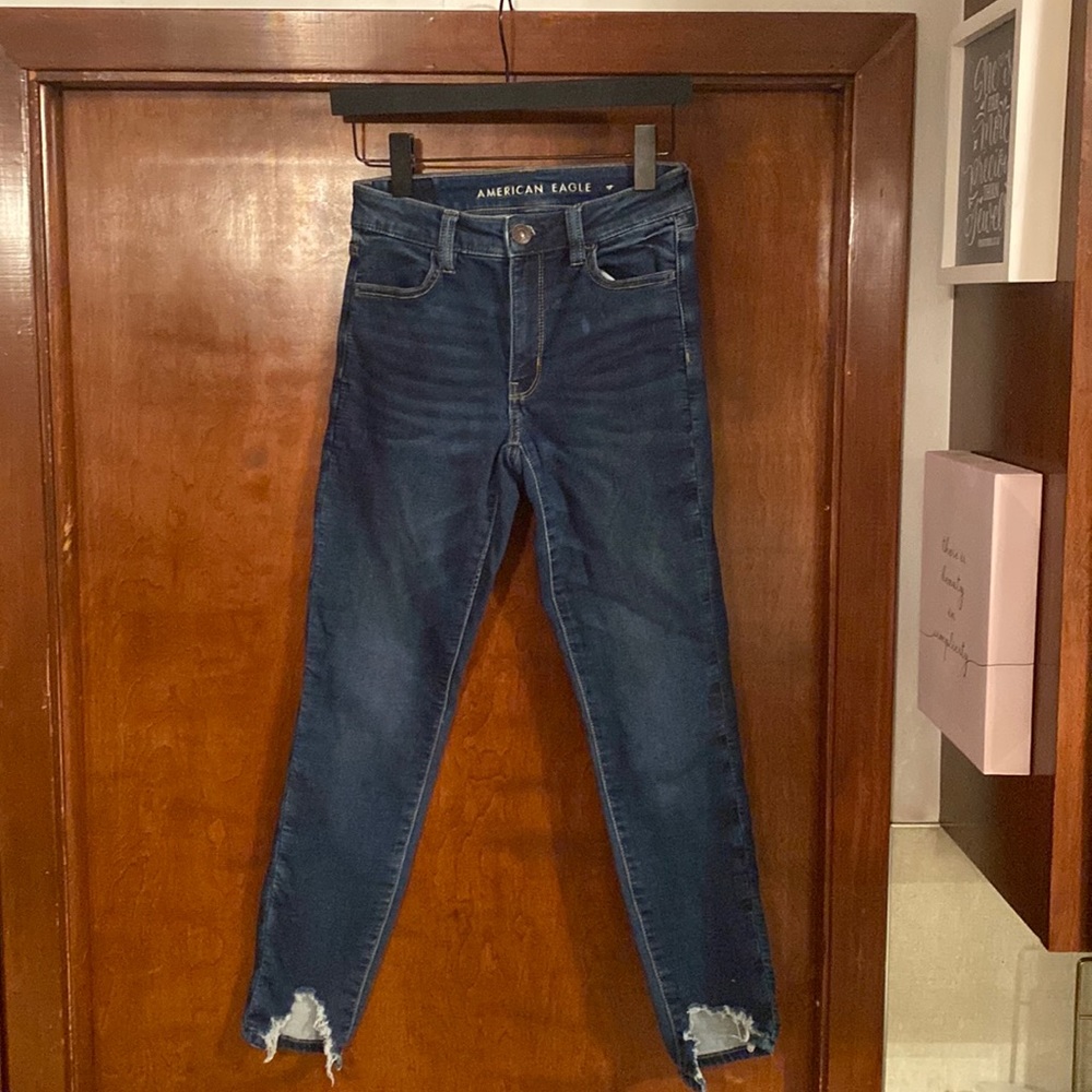 American Eagle next level stretch jeans! Love them, just have to many pairs!